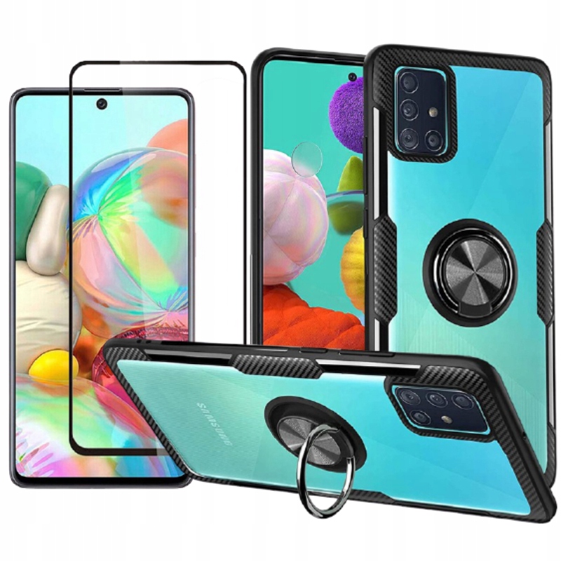 

Etui Ring Holder Obudowa Do Galaxy A51 + Szkło