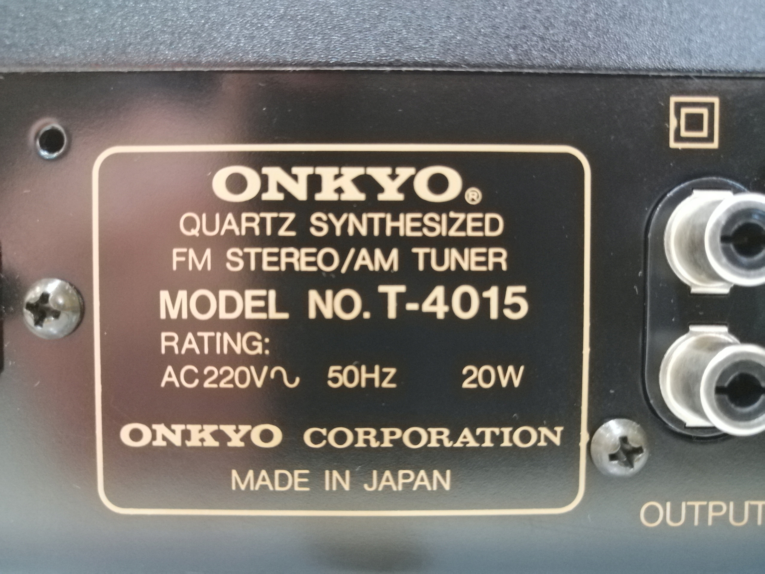 TUNER ONKYO T-4015 Rodzaj cyfrowy
