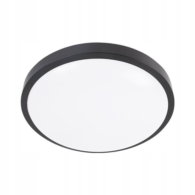 LAMPA DO ŁAZIENKI PLAFON ŁAZIENKOWY LED 2 x E27 IP44 LAMPA OKRĄGŁA CZARNA