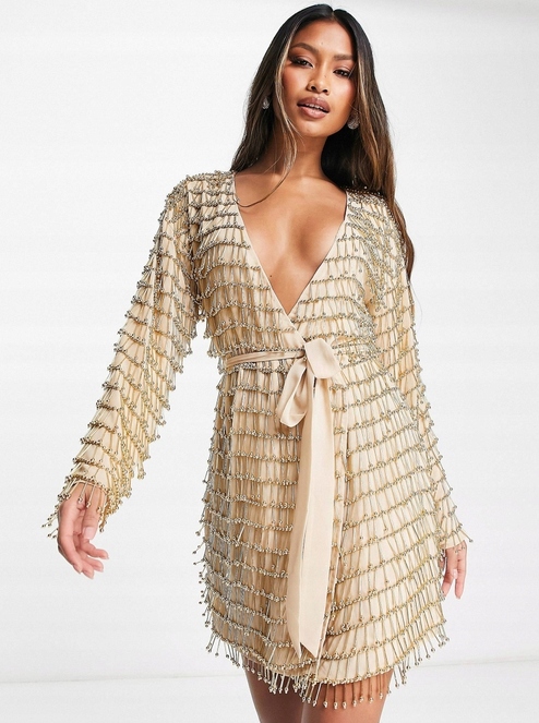 Zdobené Šaty S Korálky, Design Pro Nadýchané 44 XXL