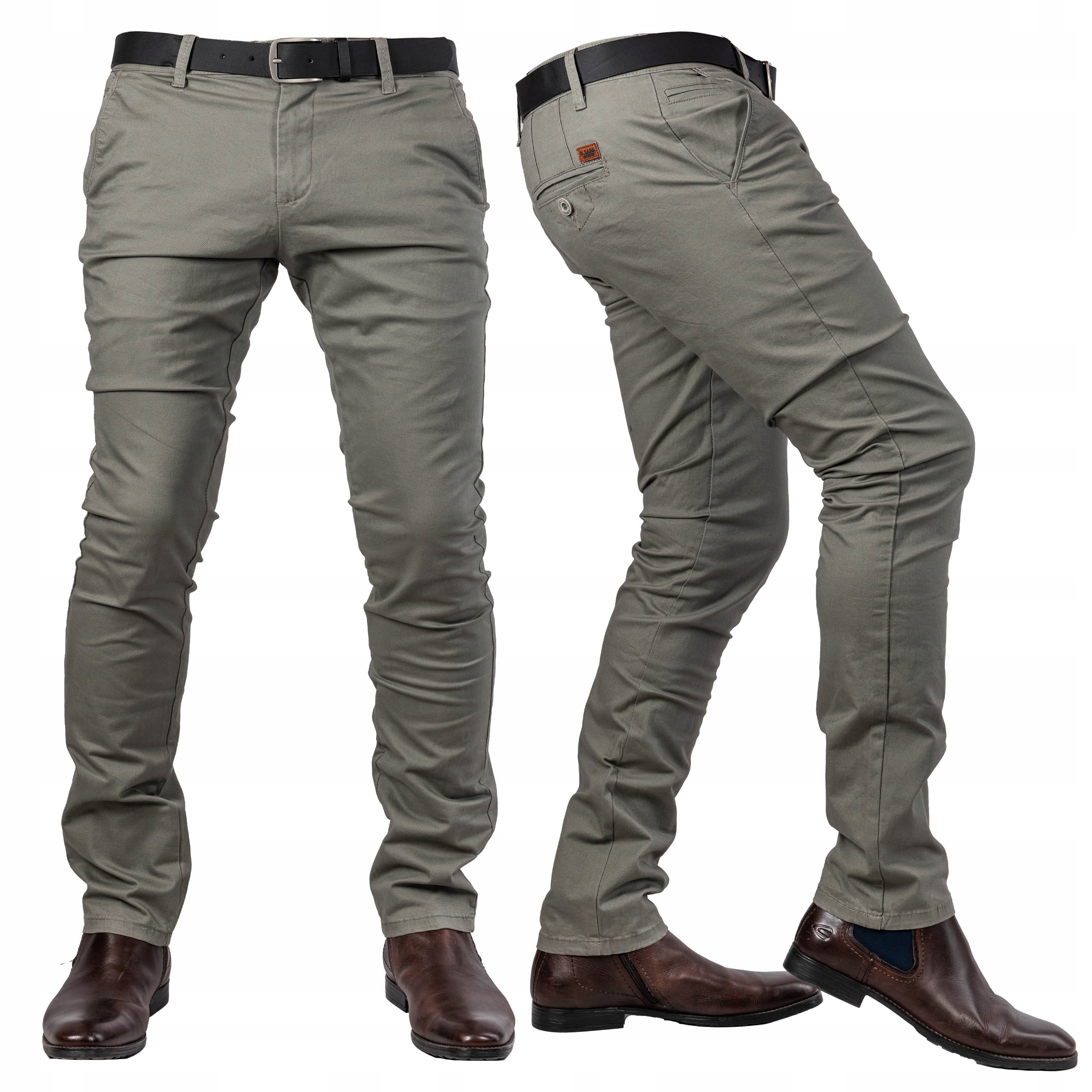 Chino kalhoty olivové pásek bonus Grmod vel. 29