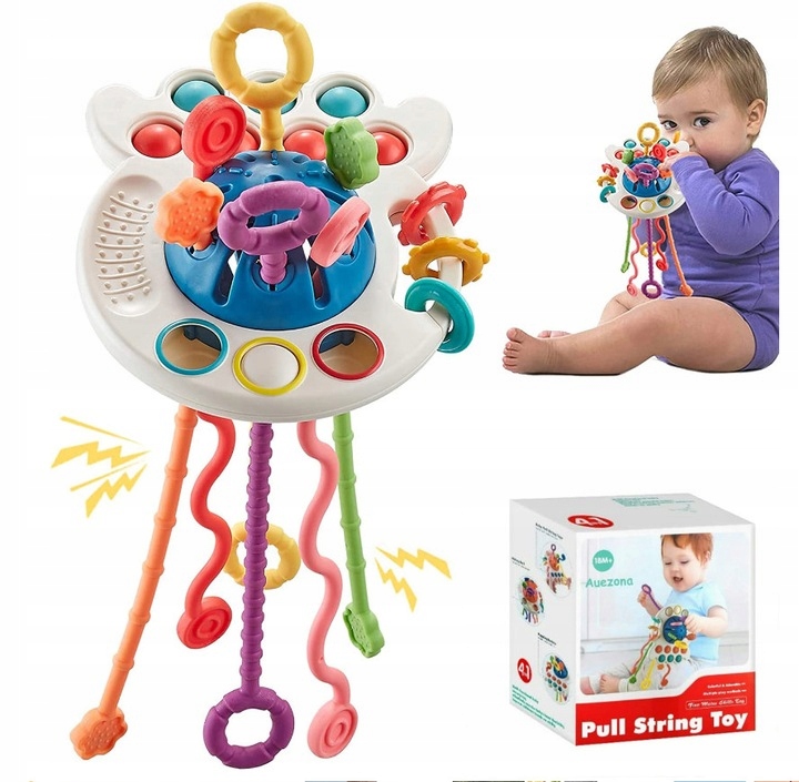 PULL STRING TOY PRZECIĄGANIE SZNURKI SENSORYKA EDU Marka inna