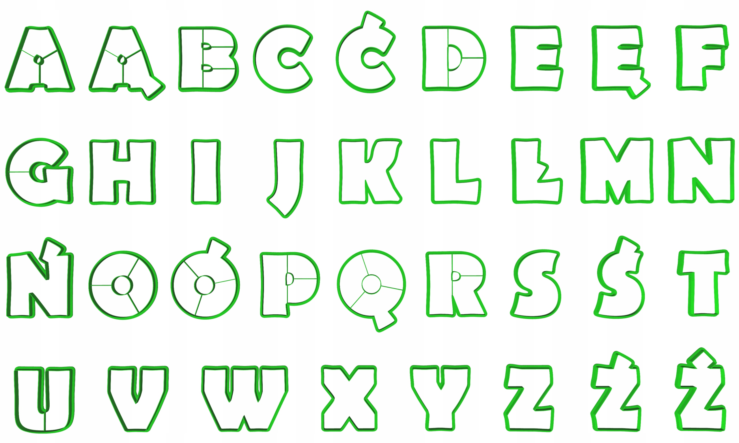 Formičky Vykrajovačky Vzdelávacie Abeceda Sada 8 cm