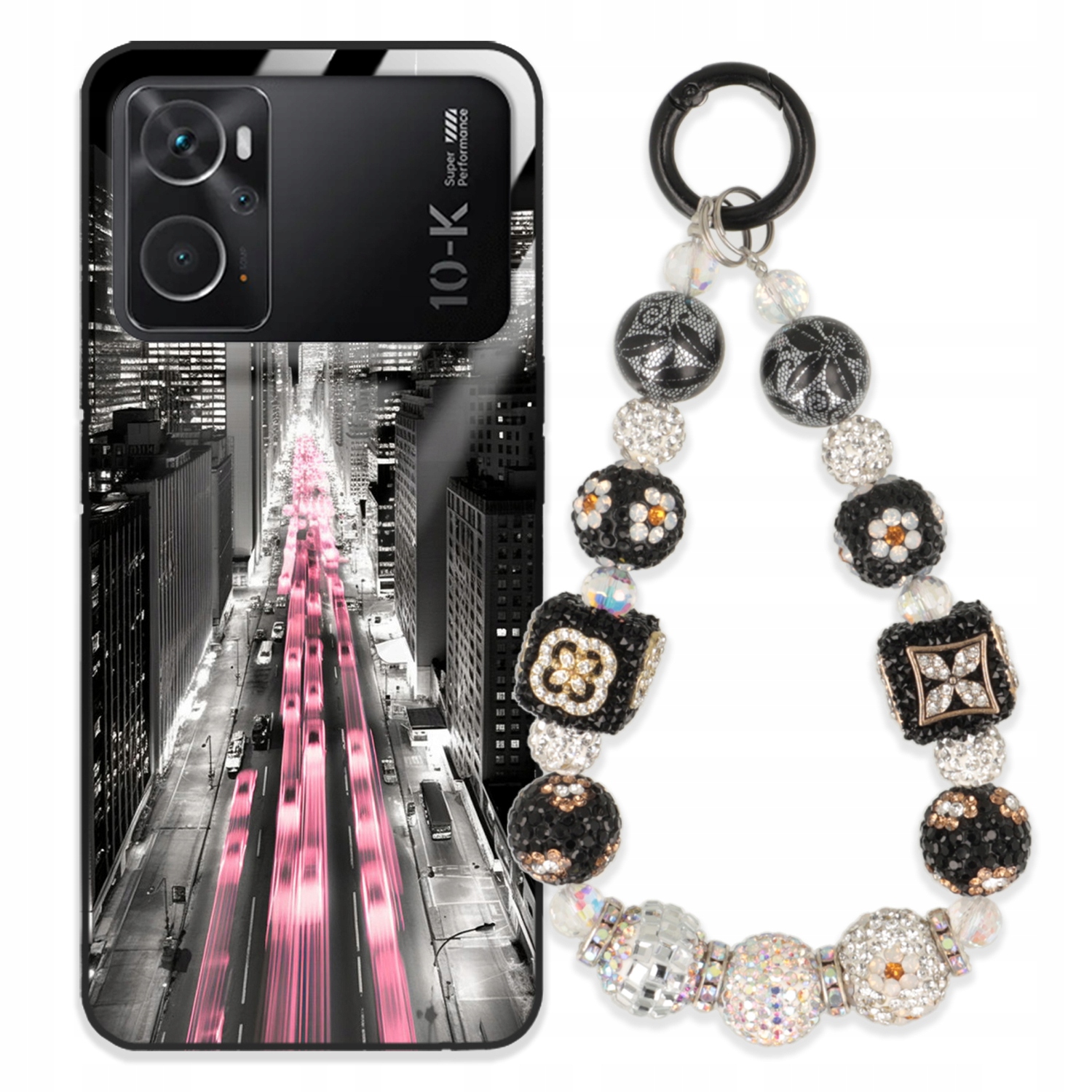 Pouzdro Pro Oppo K10 Pro 5G Glass Přívěsek Na Klíče Elegantní Kryt Premium Vzory