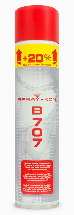 

Klej Kontaktowy B707 Spray 600ml Areozol Spray-kon
