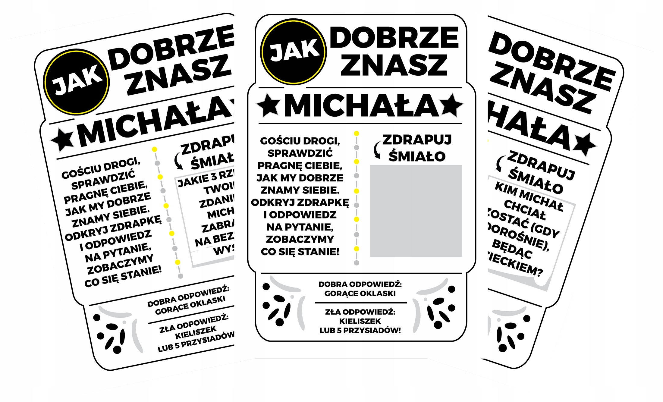 

Zdrapki zabawa Impreza Urodziny jak dobrze znasz