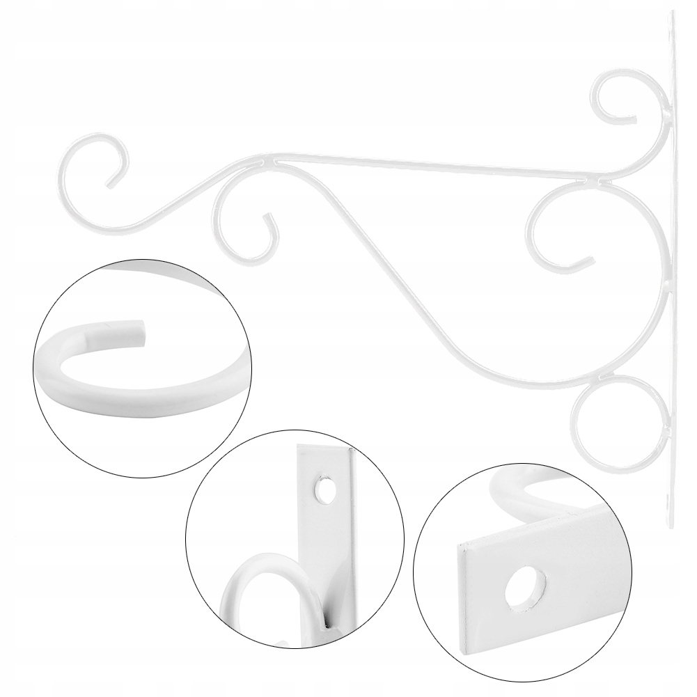 WIESZAK ŻELIWNY HAK NA KWIATY DONICĘ Materiał wykonania metal