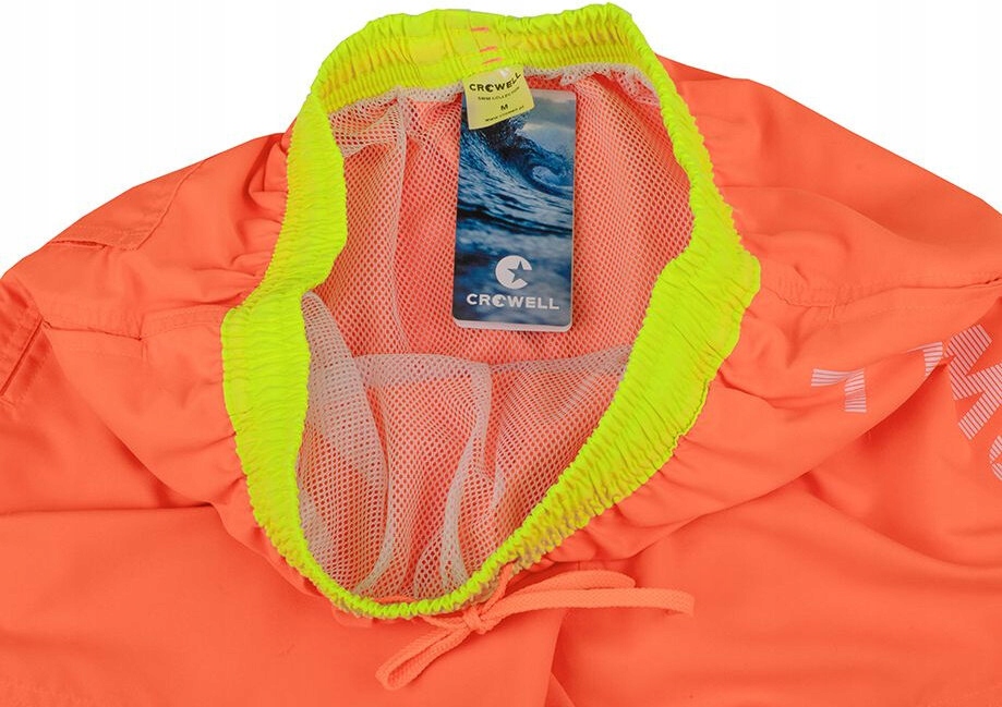 SZORTY SPODENKI KĄPIELOWE CROWELL FLUO POMARAŃCZOWE NEON r 2XL Kolor dominujący pomarańcze i czerwienie