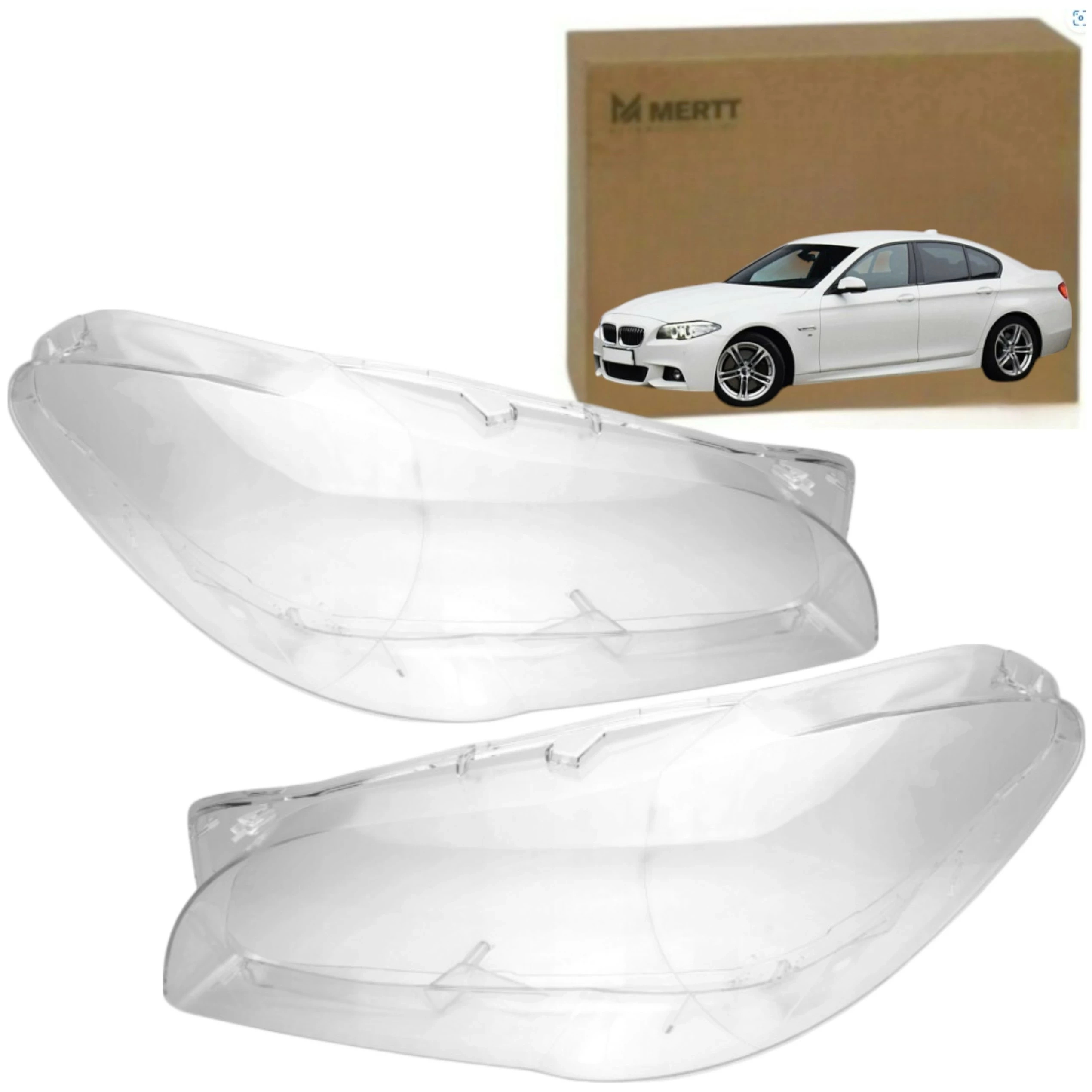 Sada x2 Klosz Pravý Levé sklo světlometu lampa Bmw řady 5 F10 F11 09-17