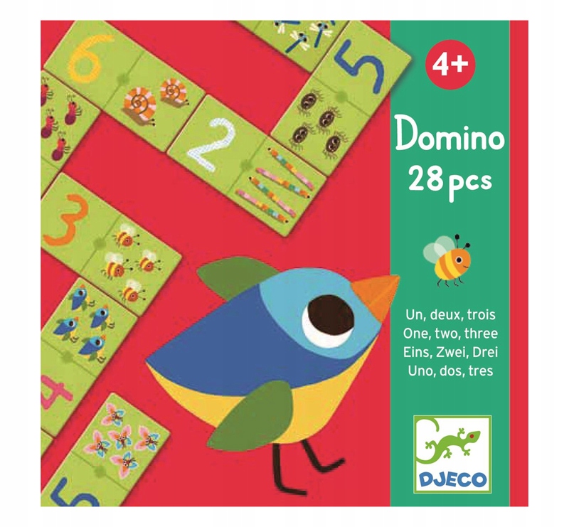 DJECO Dwustronne DOMINO Z LICZBAMI od 3 lat