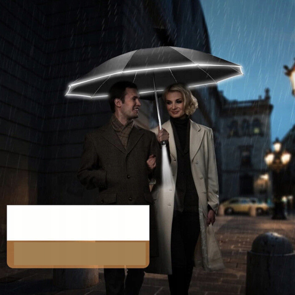 WIATROSZCZELNY SKŁADANY PARASOL, ODWRÓCONY PARASOL, Z ODBLASKOWYM PASKIEM EAN (GTIN) 0889328570736