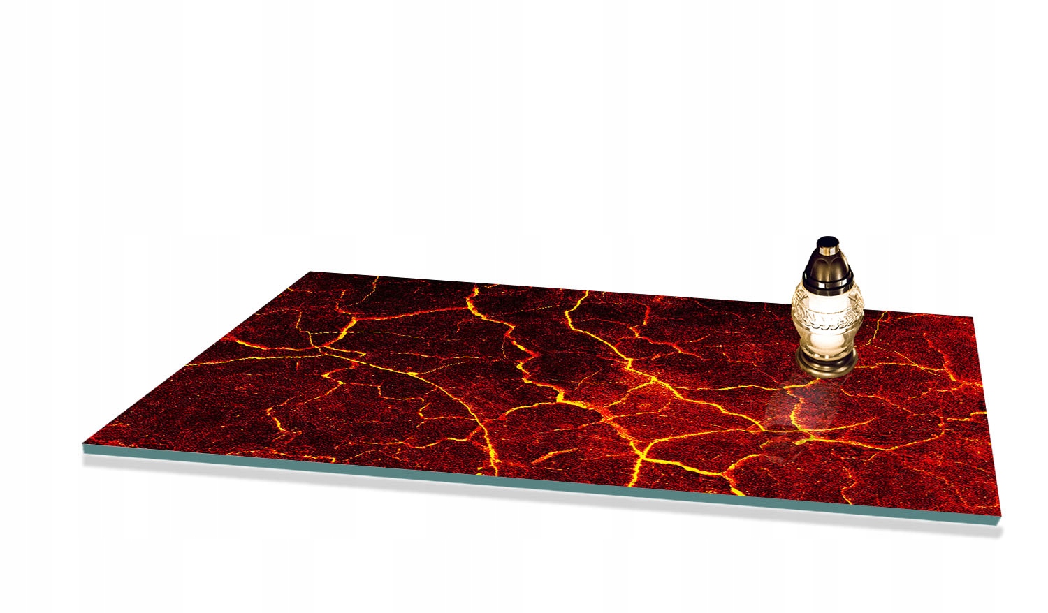 Skleněná Velká podložka Tvrzená Pod Zničení Mramor 80x52 cm Hřbitov Památník