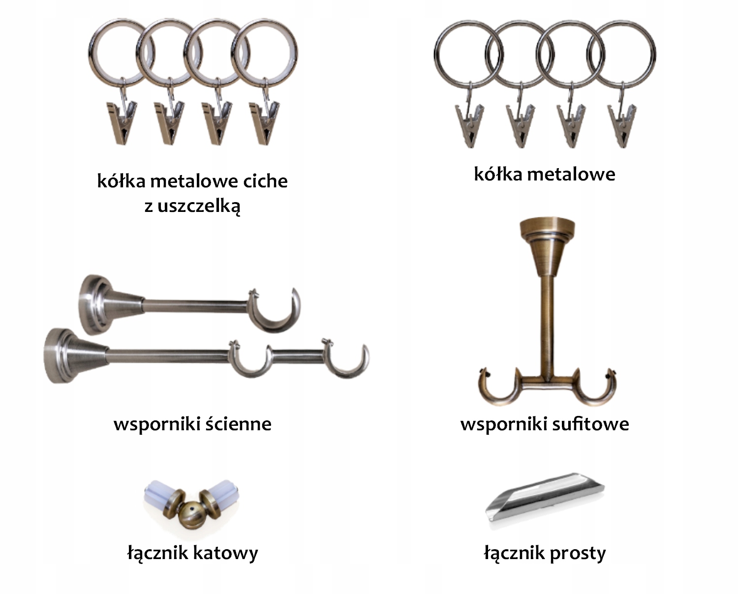 WSPORNIK DO KARNISZA METALOWY ŚCIENNY pojedynczy fi25 chrom Rodzaj uchwyt do zasłon wspornik