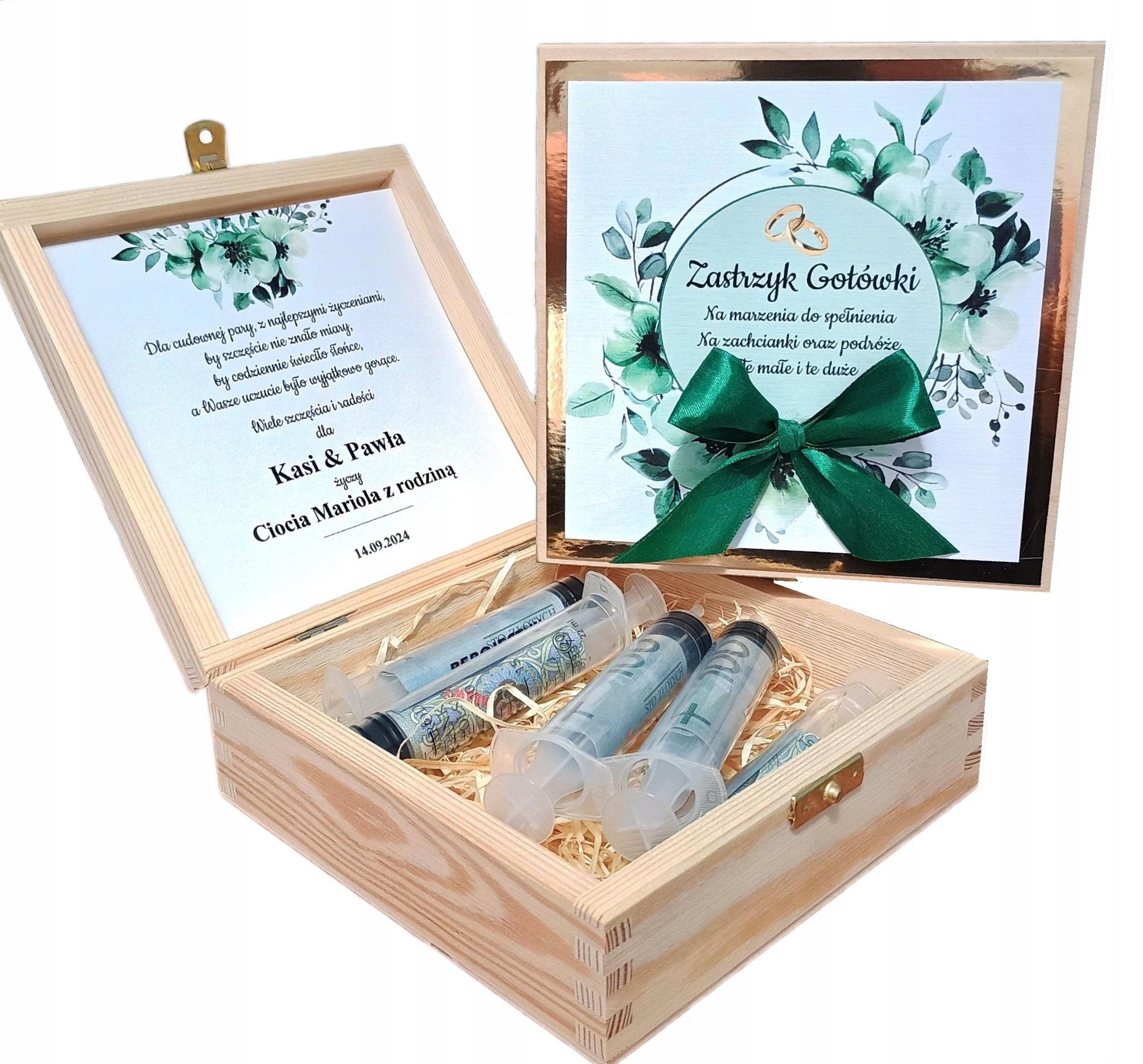 Zastrzyk gotówki na ślub * PREZENT * wesele 5 strzykawek