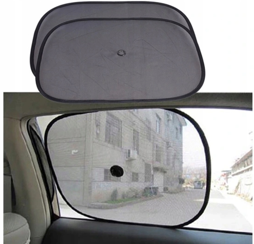 2x OSŁONKI PRZECIWSŁONECZNE boczne na tylną SZYBĘ OSŁONKI SAMOCHODOWE