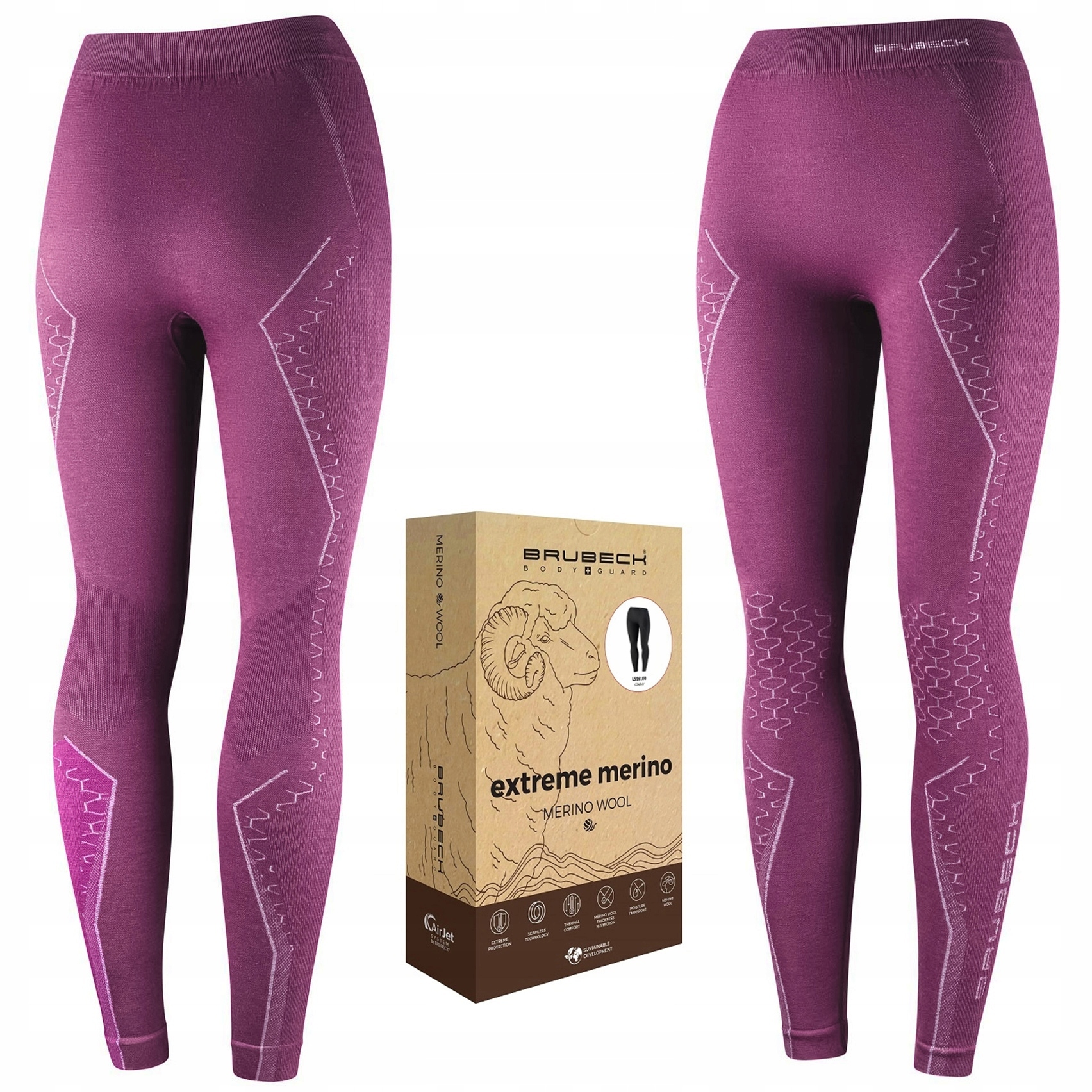 Termoaktivní Kalhoty Brubeck Extreme Merino Dámské vlněné legíny S