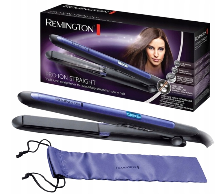 Prostownica Remington Z Jonizacją Technologia Potrójnej Jonizacji Pokrowiec