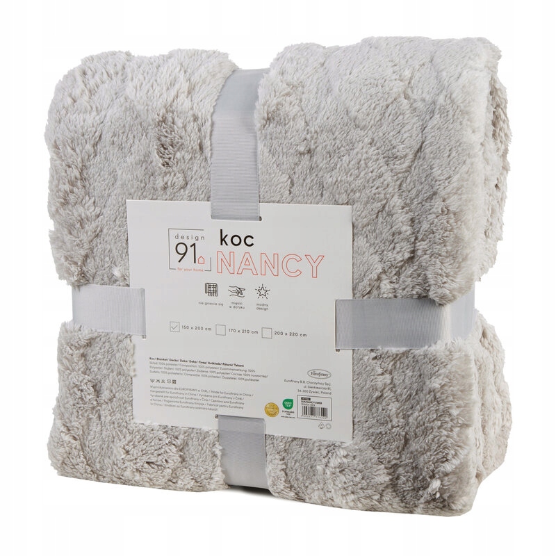 Deka 200x220 Nancy stříbrná s 3D efektem D91