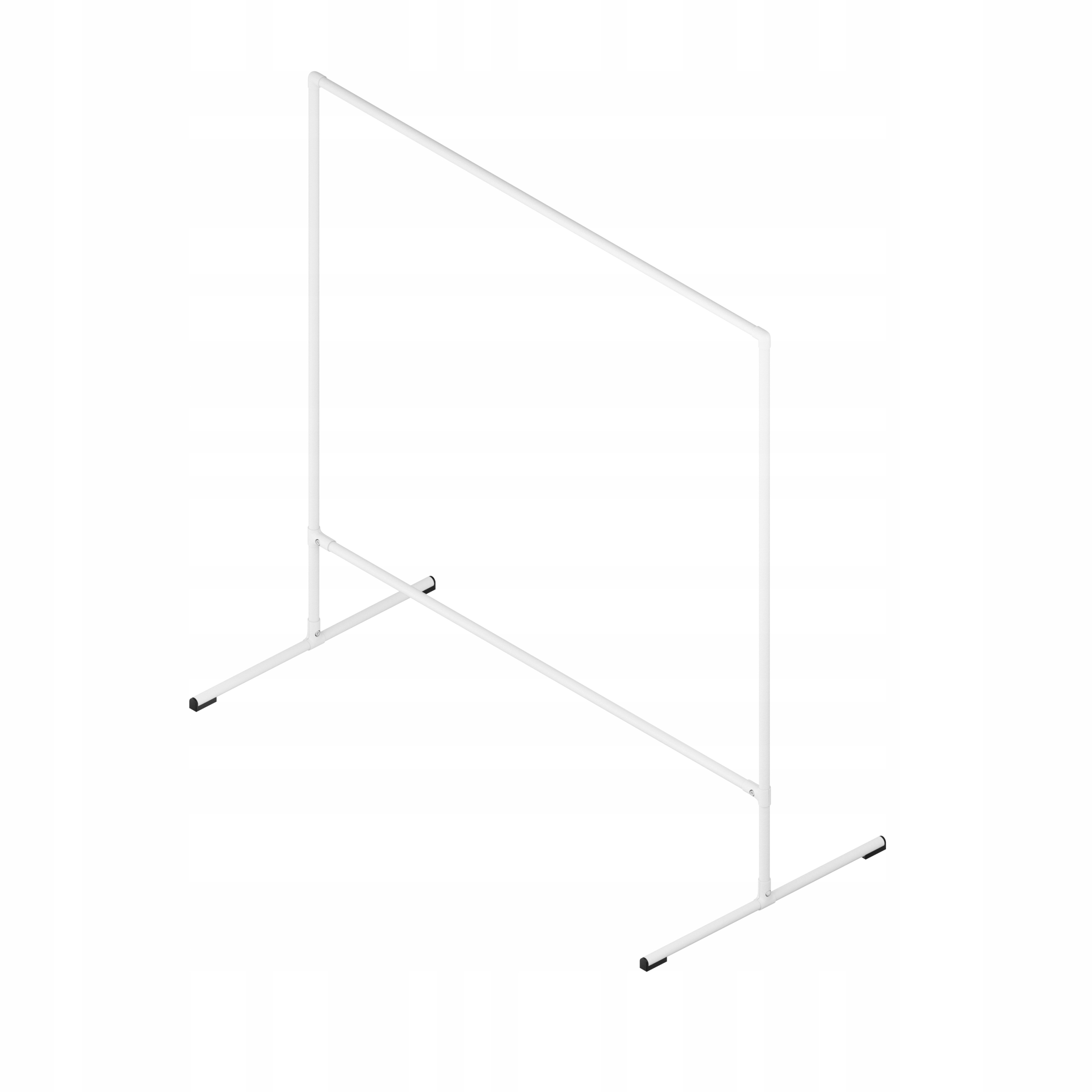 Stojanový Věšák Na Oblečení Kovový Stojan Bílý Mat 1,5x1,5 m Fonger