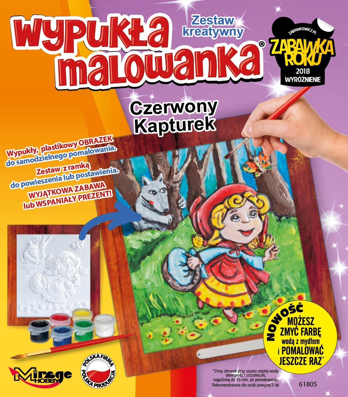 

Wypukła Malowanka Bajka Czerwony Kapturek (Zestaw