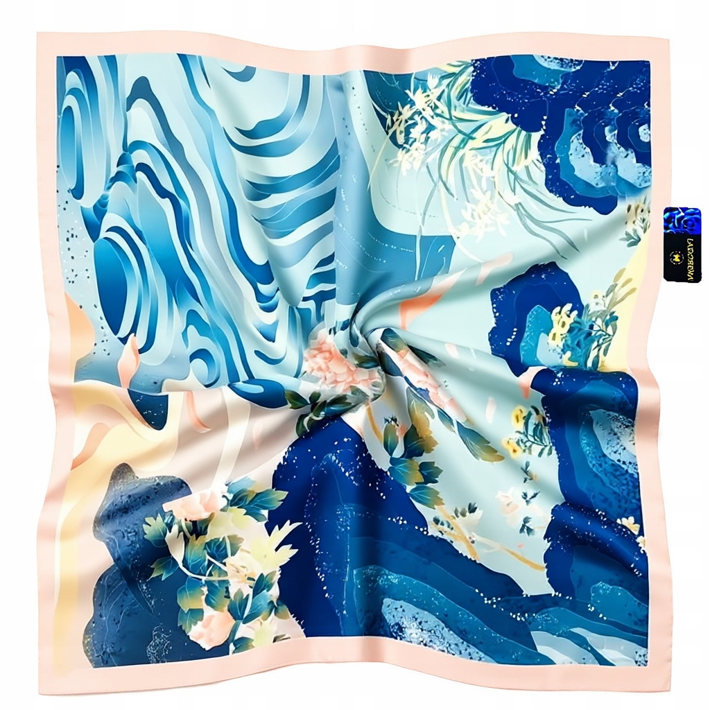 Hedvábný Šátek 100% Přírodní Hedvábí, Morušová Barva, Značka Kvality