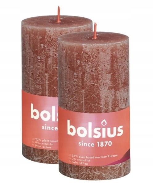 

Bolsius Świeca pieńkowa 130/68 zamszowy brąz 1szt