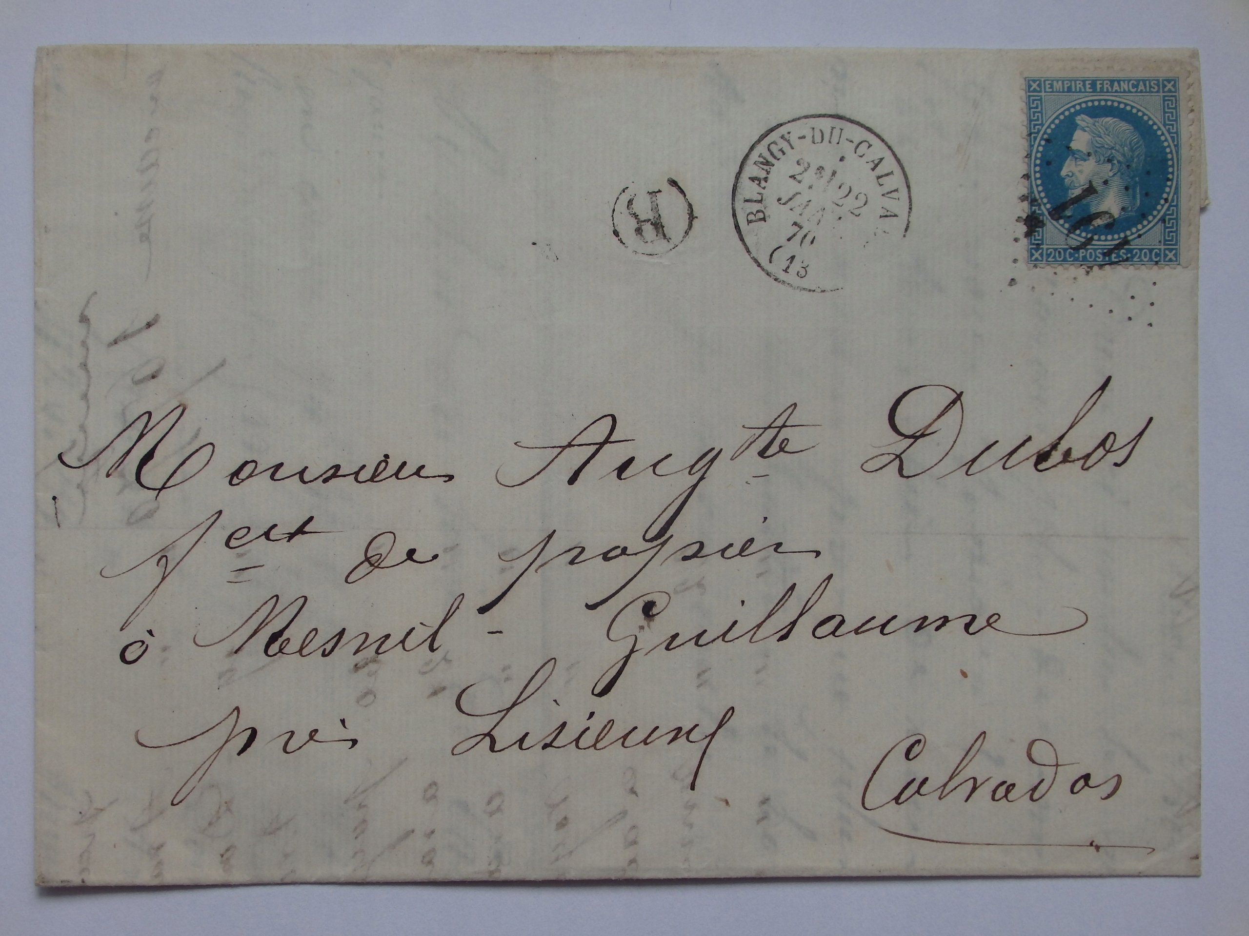 Stara korespondencja, Francja, 1870r. A6485