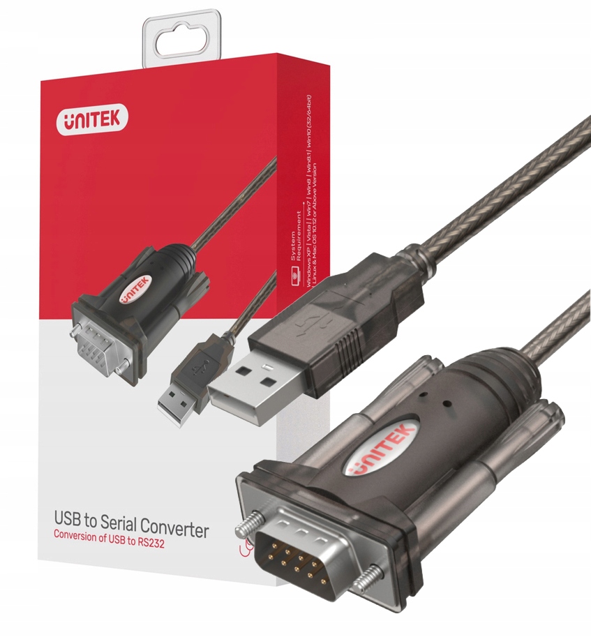 Konwerter USB -> RS-232 Unitek Y-105