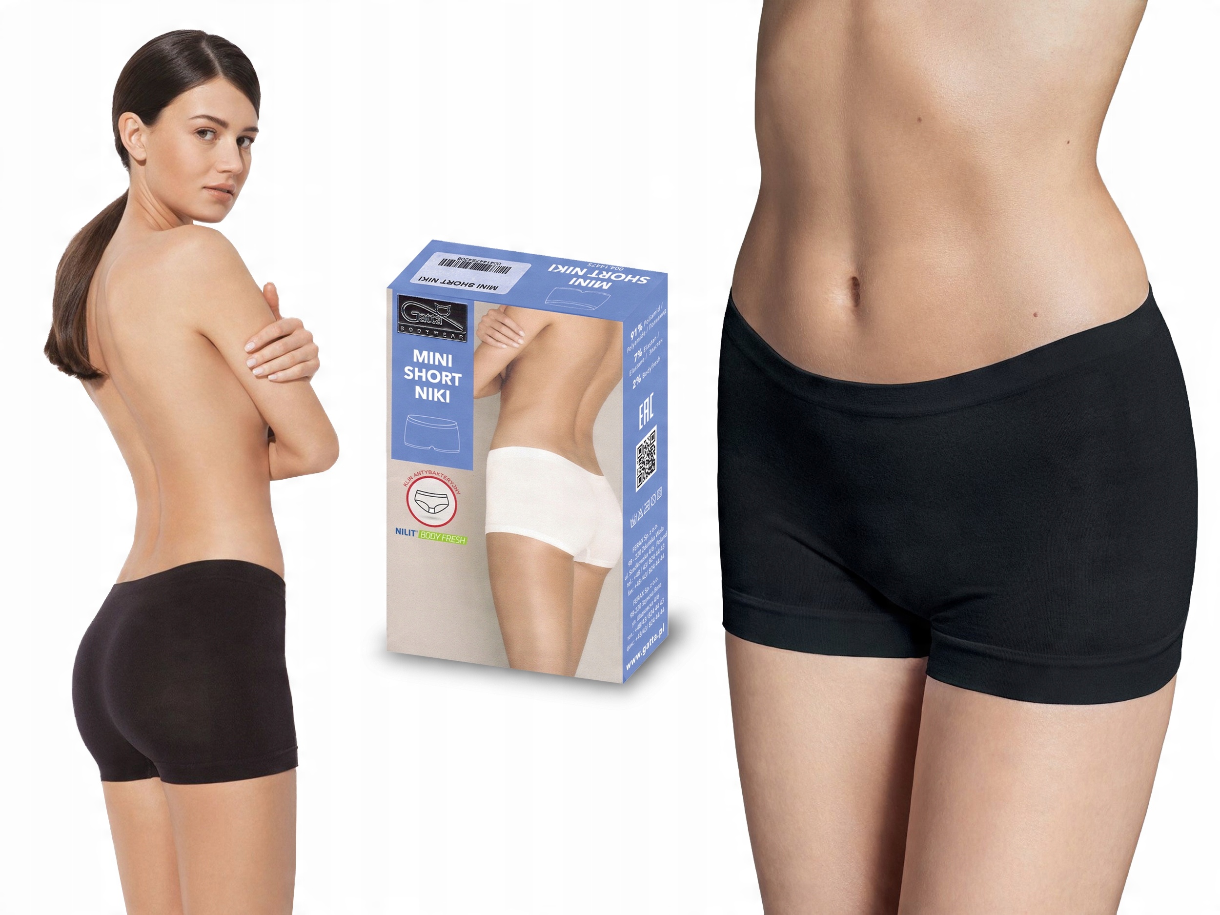 

Niki Mini Short szorty bezszwowe Gatta czarne, L