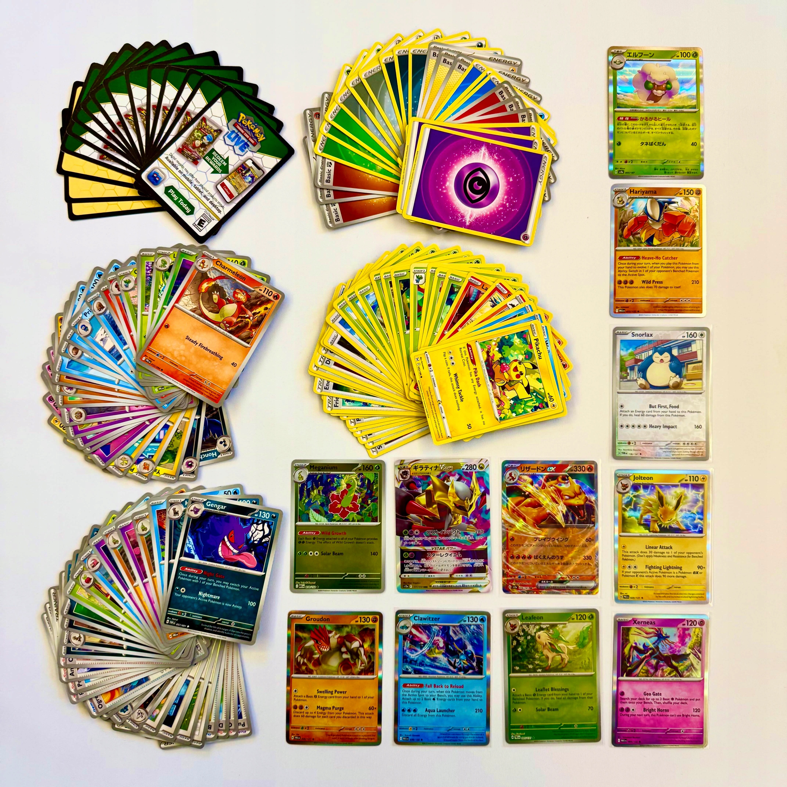 POKEMON TCG - ZESTAW 140 ORYGINALNYCH KART - HOLO - FULLART - EX - PREZENT