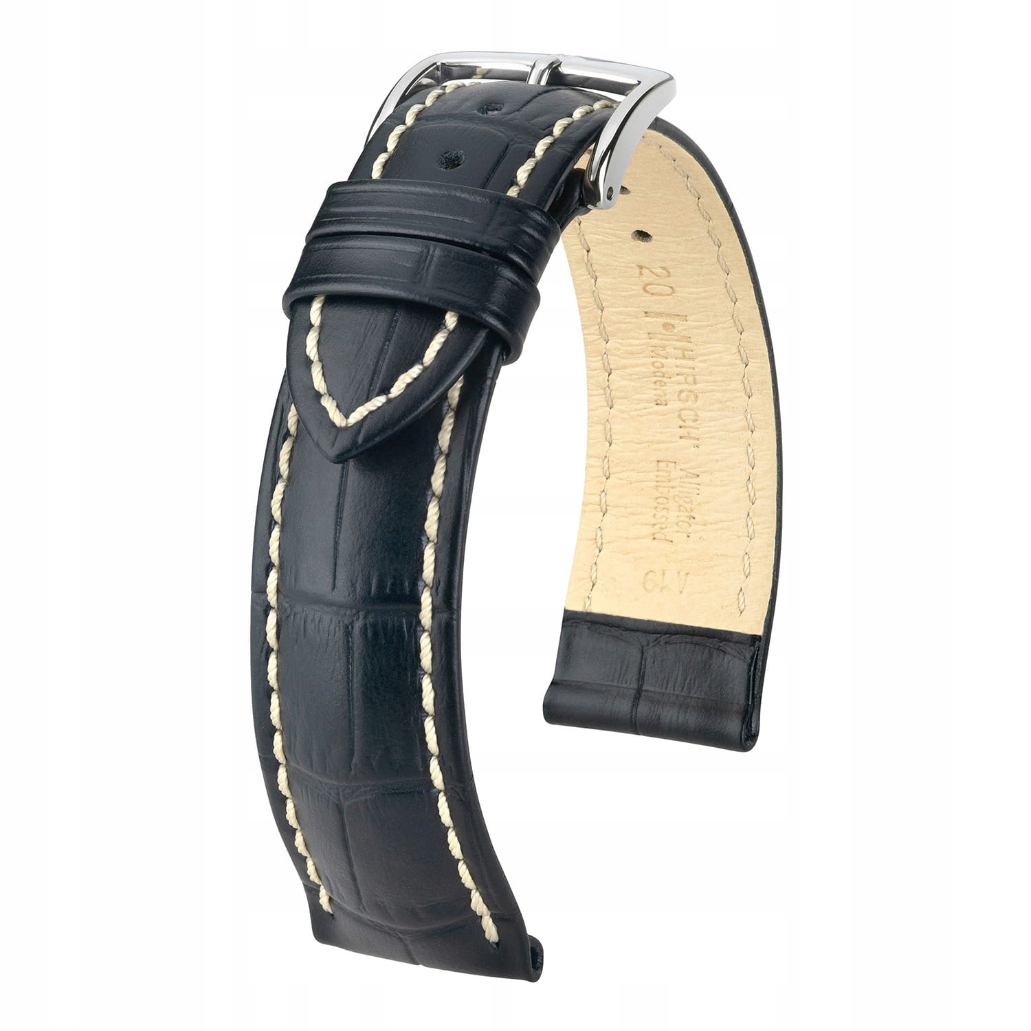 Hirsch Modena L 18mm Pasek do Zegarka Czarny