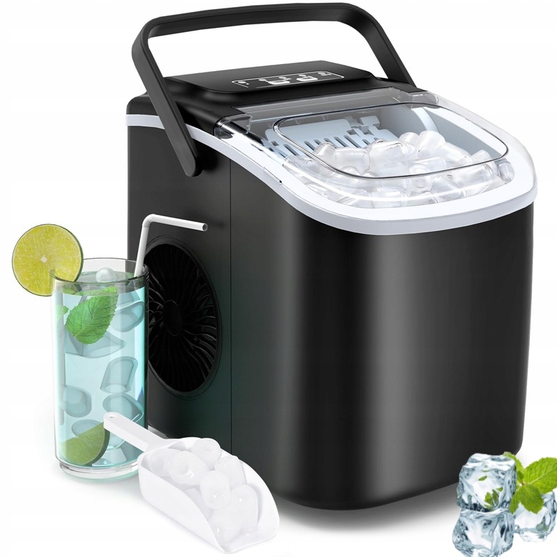 Stroj Na Led Tichý, Velká Kapacita, Přenosné Průhledné Okno