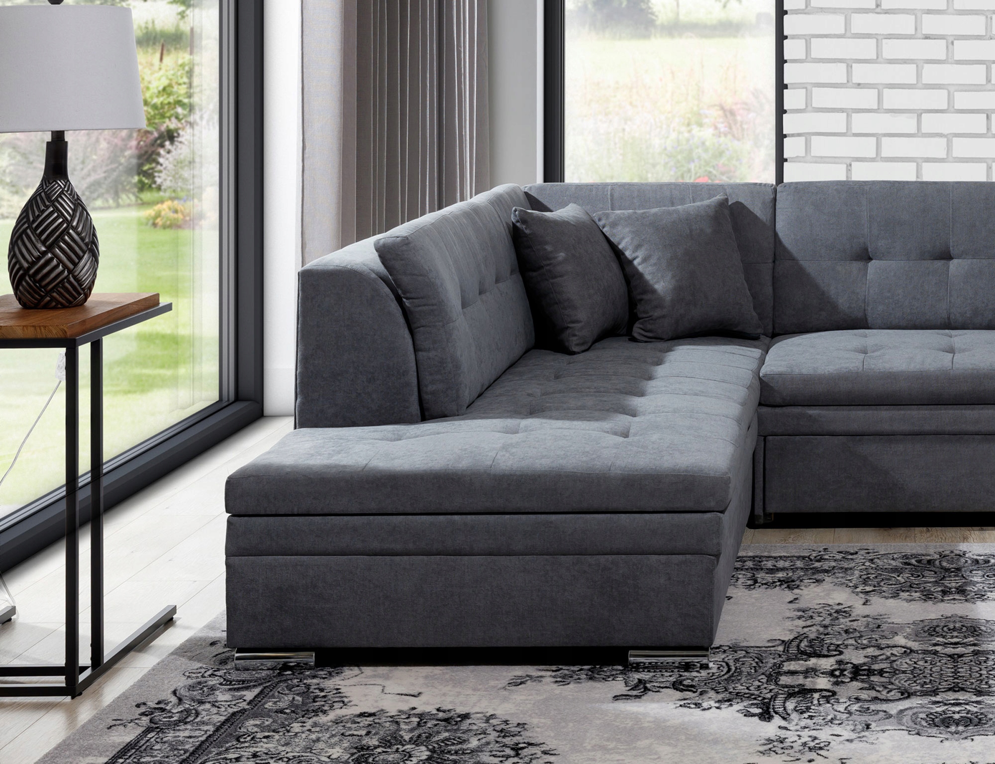 Dodatki Poszewka dekoracyjna 40x40 Ciemnoszary Szerokość produktu 40 cm