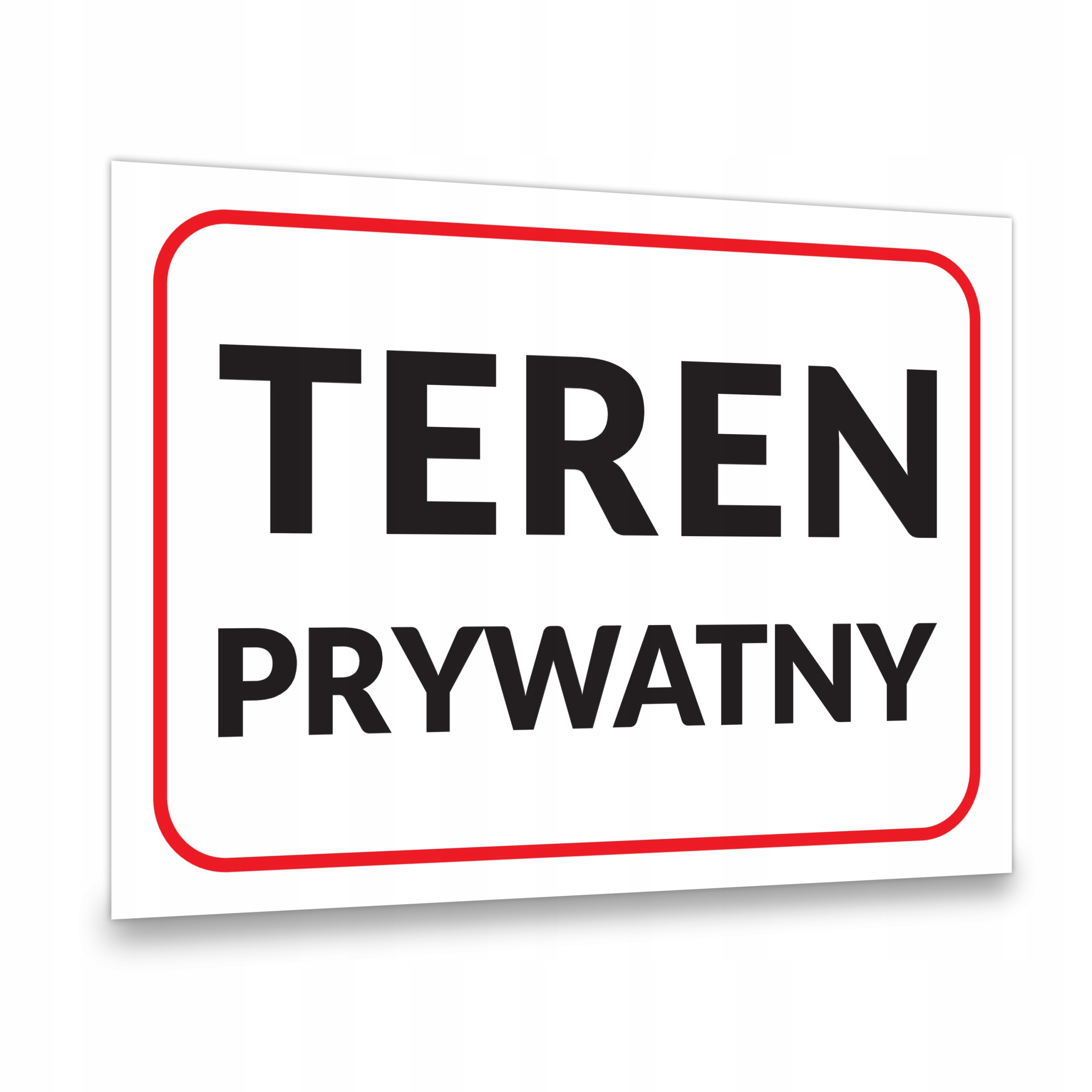 Tabliczka PCV "TEREN PRYWATNY" | 15x21 (A5) | Bezpośredni nadruk UV