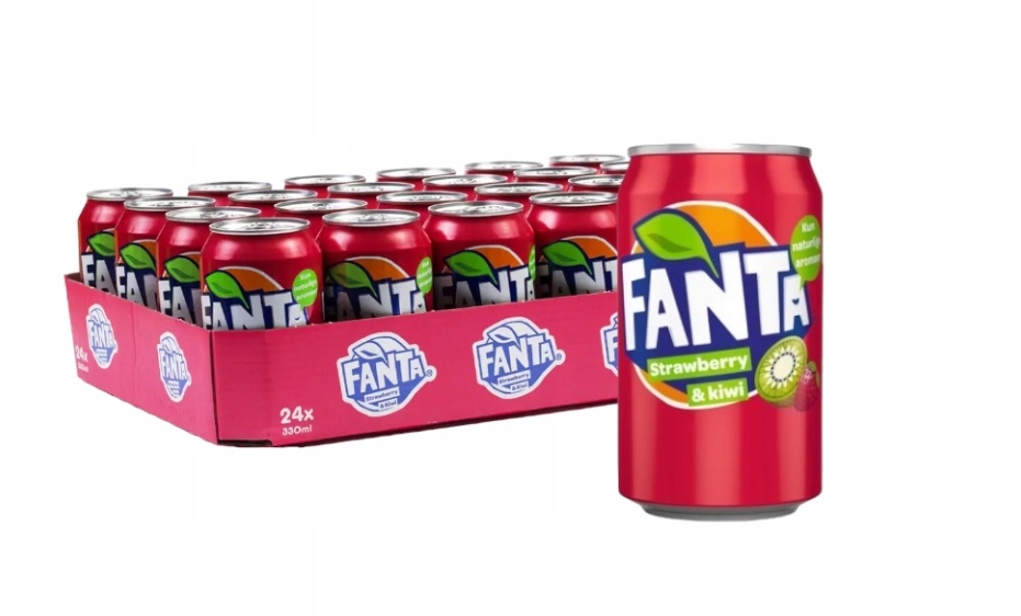 Levně Fanta Jahoda Kiwi 330 ml plechovka 24 ks