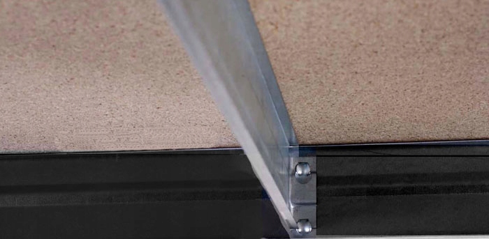 STABILNY MOCNY regal NITOWANY RIVET 4 x 360 kg Depth 45 cm