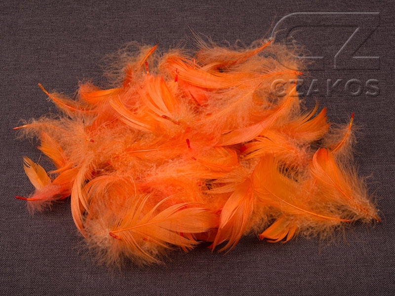 Ciemno Pomarańczowe Pióra piórka dekoracyjne