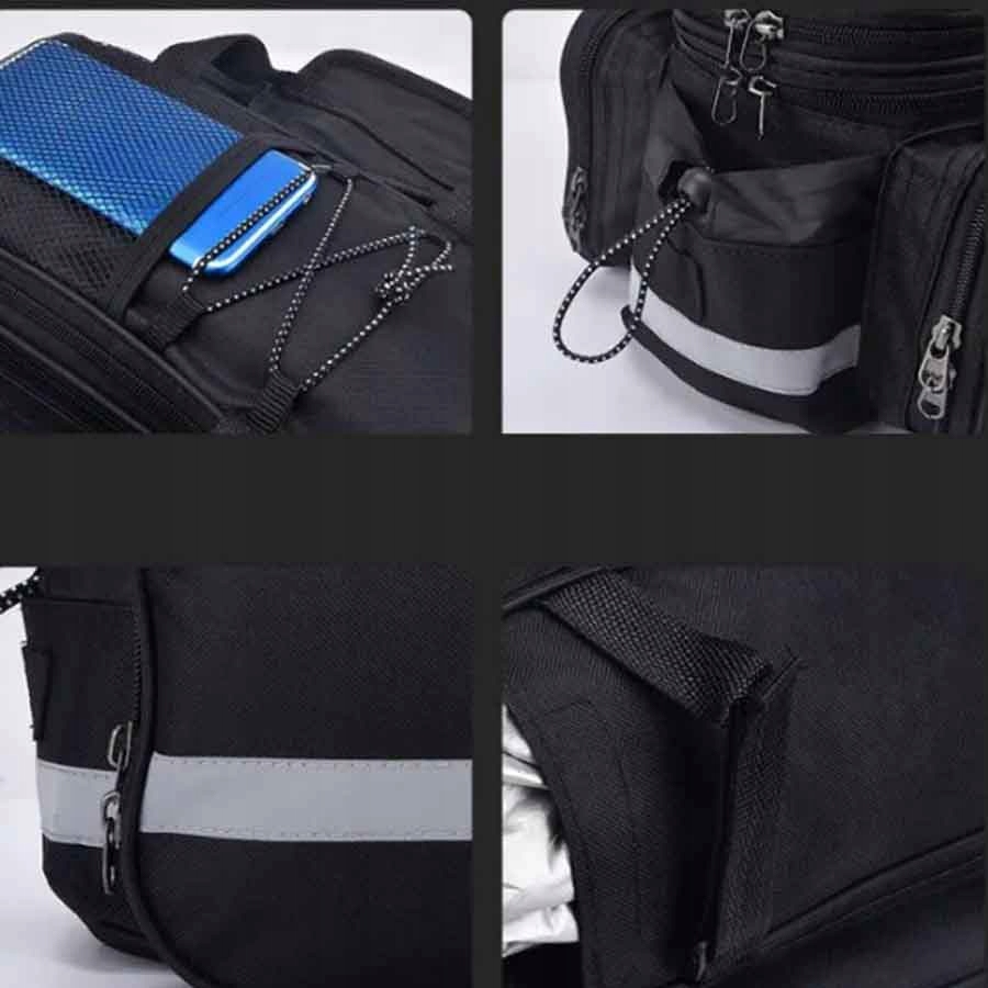 TORBA NA BAGAŻNIK ROWEROWY 25L - TORBA SAKWA ROWEROWA NA BAGAŻNIK ROWER Zapięcie klipsy