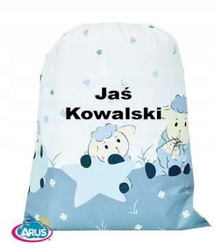 HAFT HAFCIK PERSONALIZACJA PODPIS IMIĘ + NAZWISKO NA WORKU albo POŚCIELI