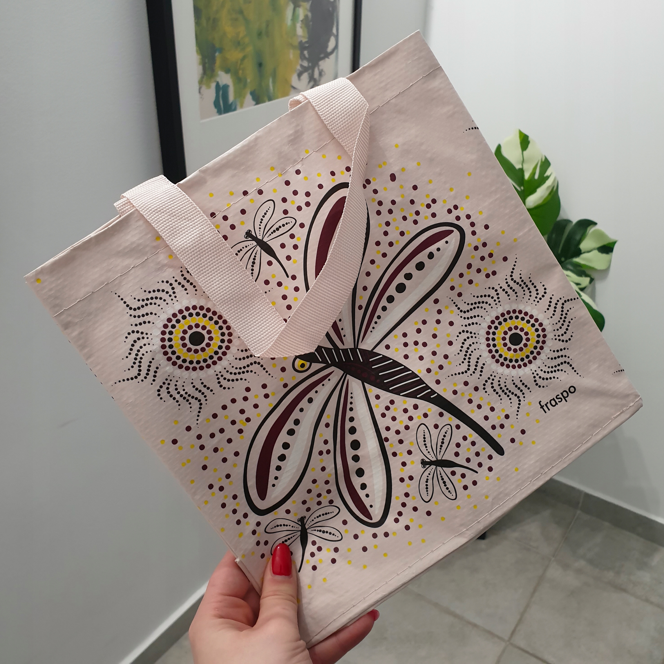 torba na zakupy TOREBKA mała siatka do sklepu 26x15x27cm WAŻKA pudrowy róż Model PUDROWY RÓŻ