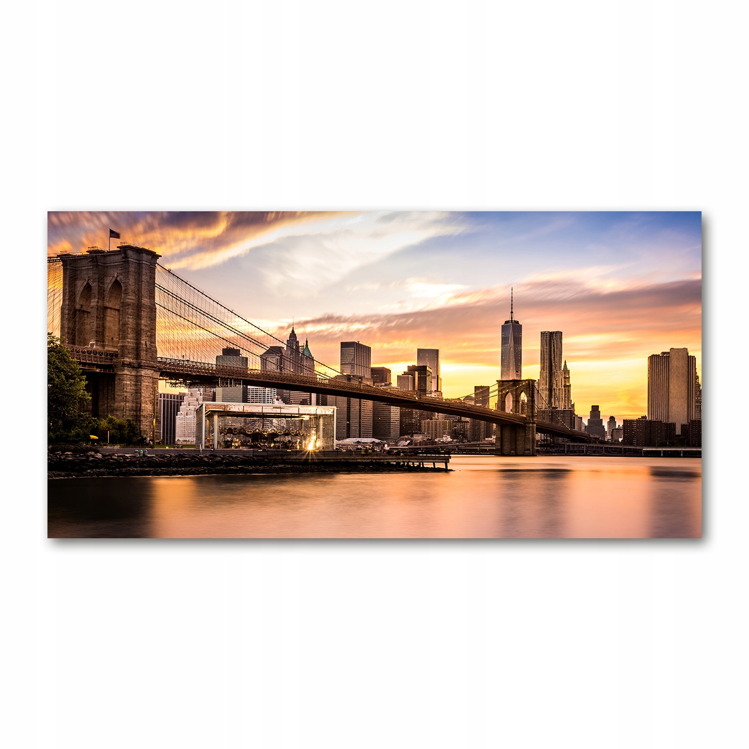 

Foto obraz szkło akryl Most Brookliński 120X60 cm