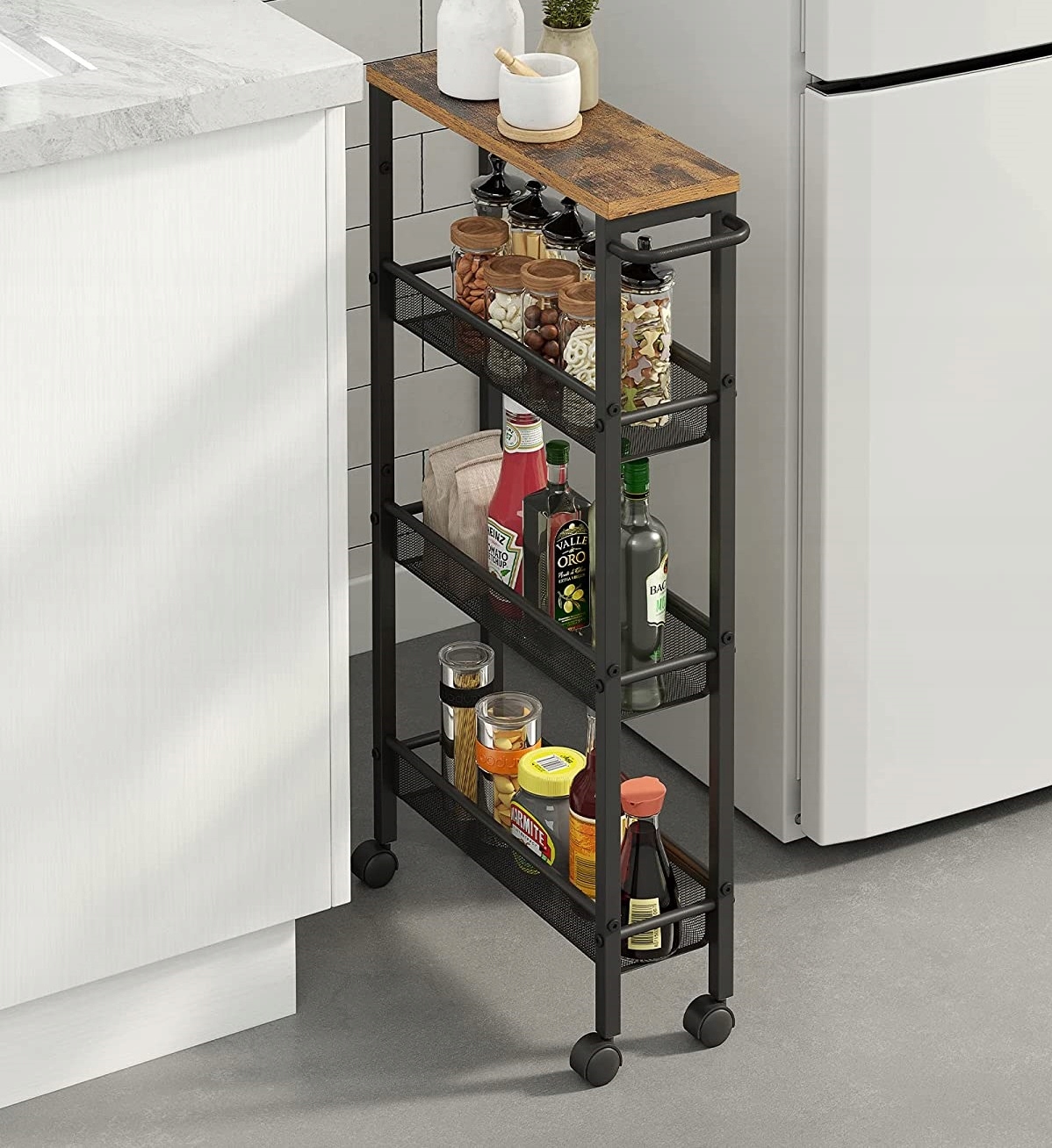 REGAŁ MOBILNY WÓZEK SZAFKA 4 PÓŁKI INDUSTRIALNY MOCNY Głębokość mebla 13.01 cm