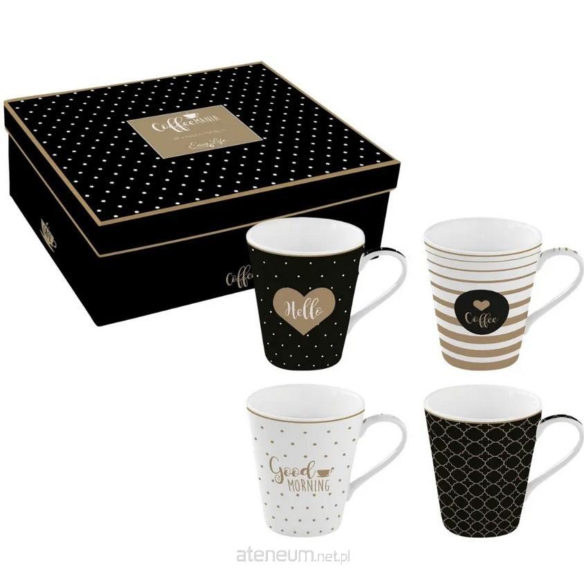 Porcelánové poháre Caffee 300 ml 4ks Easy Life