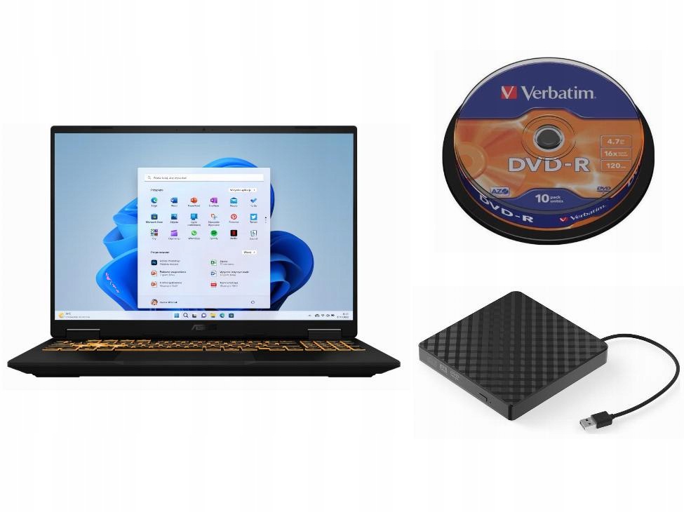 Laptop Asus Windows 11 Home Intel Core i5 Zewnętrzny Napęd DVD 10 Pł