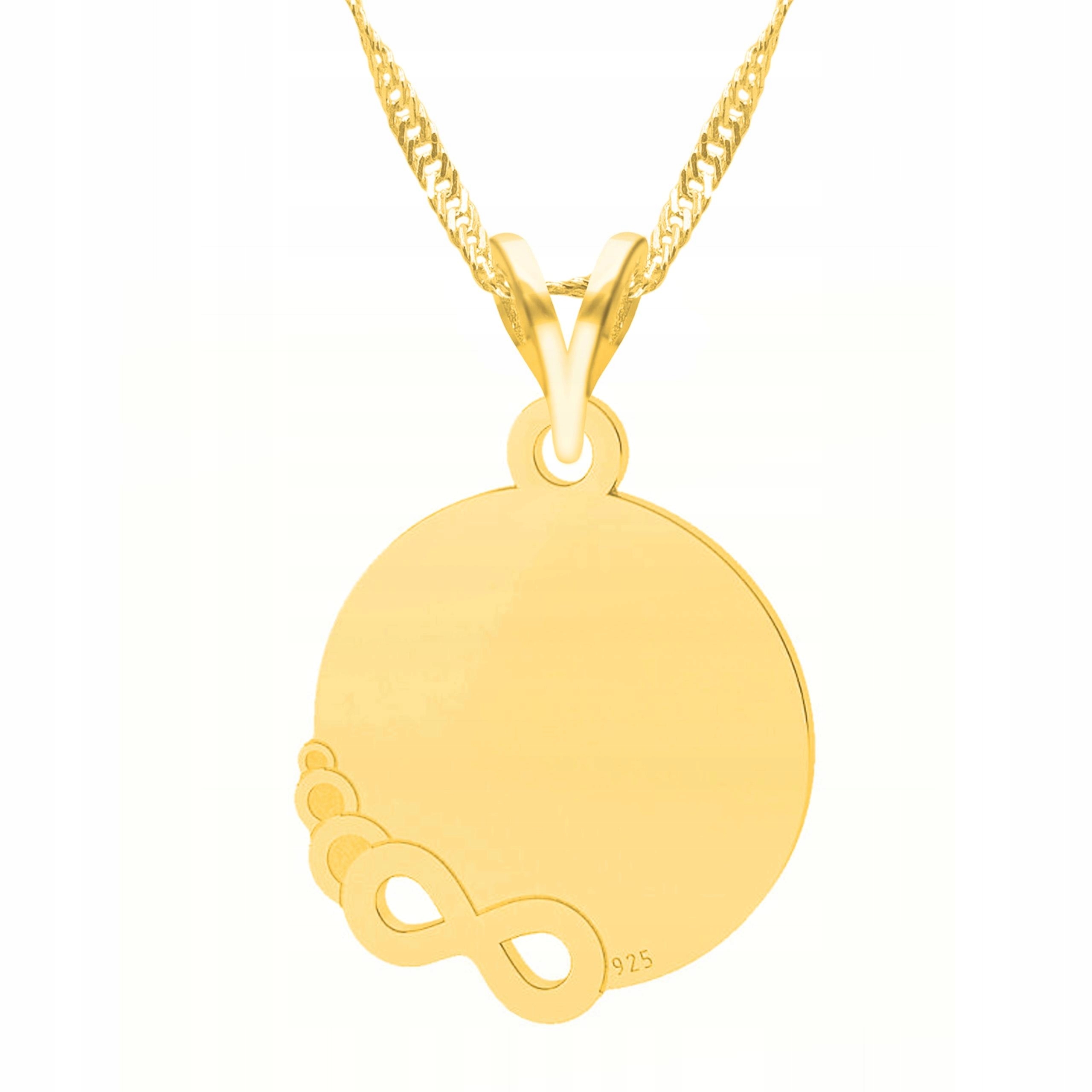 Zlatý náhrdelník Nekonečno Infinity Symbol lásky Osmička Stříbro 925