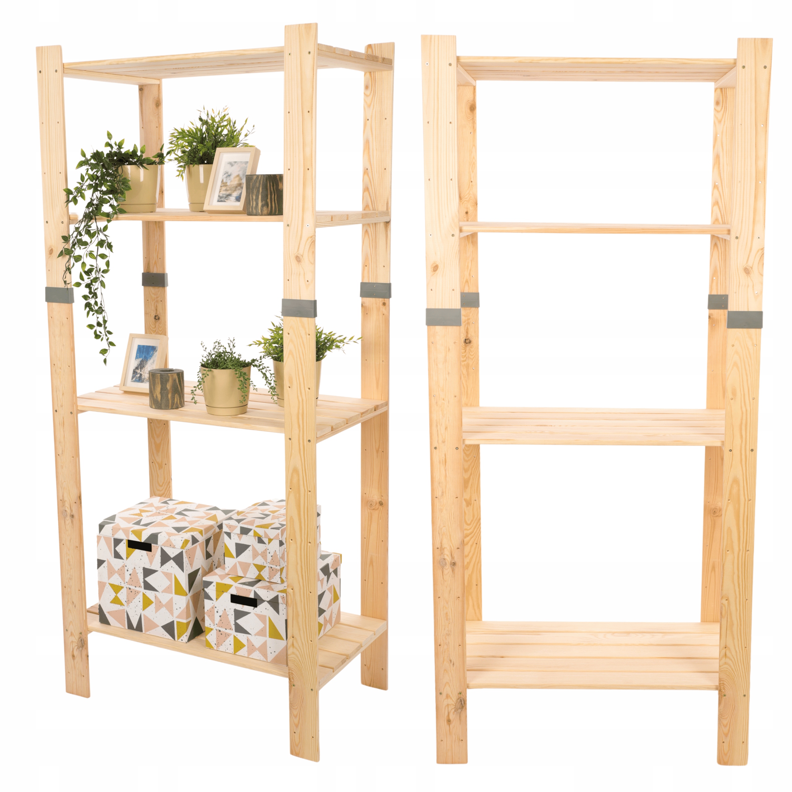 Regál na knihy regál na hračky drevený regál do špajze 179 cm Borovicový