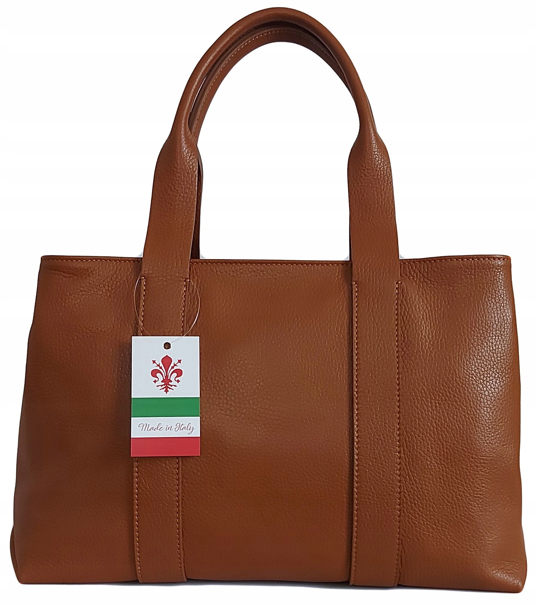 Krásná velká klasická italská taška do ruky přes rameno A4 kůže Vera Pelle