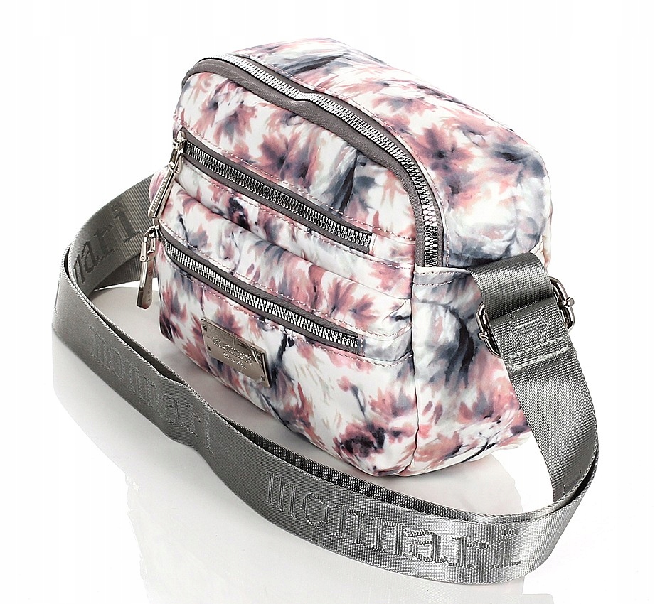 Monnari Zgrabna kwiecista listonoszka z kieszonkami na szerokim pasku