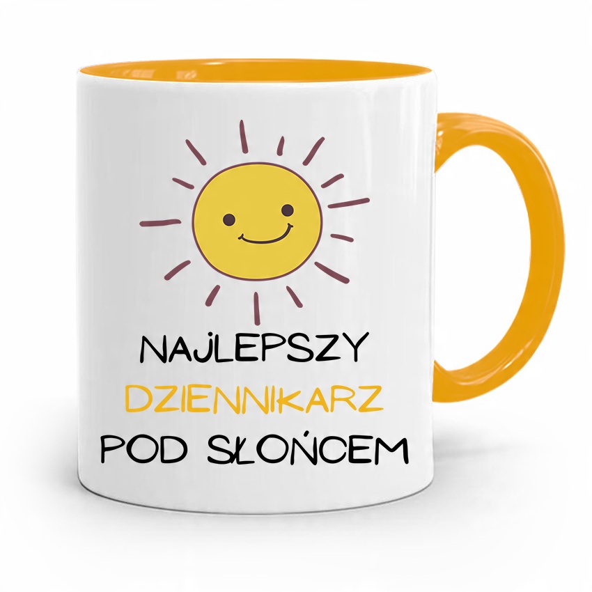 

Kubek Żółty Dla Dziennikarza Reportera