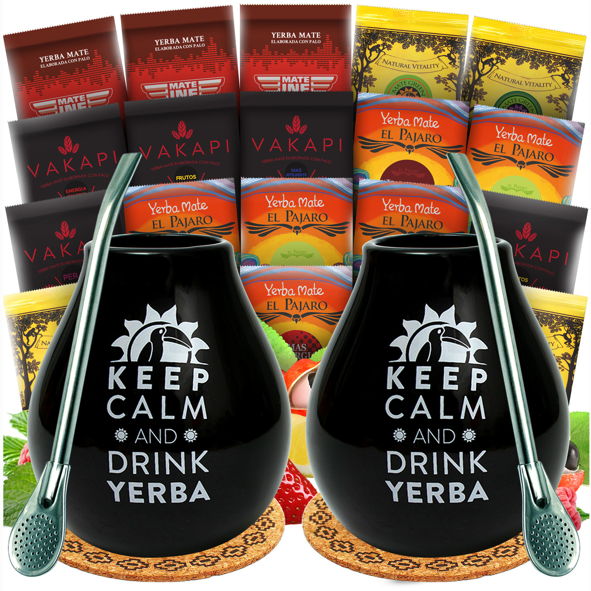 Levně Startovací sada Yerba Mate Pro Dva 10x50g 500g Příslušenství Dárek 500g